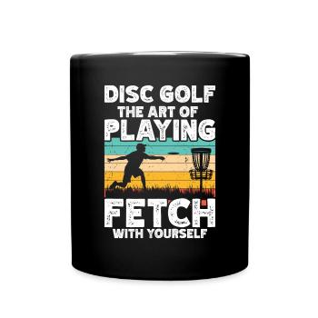 Disque de golf Frisbee - Mug uni - noir - Devant