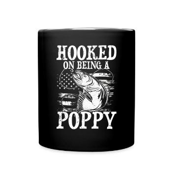 Pêche coquelicot Pêcheur pavillon américain Poppi - Mug uni - noir - Devant
