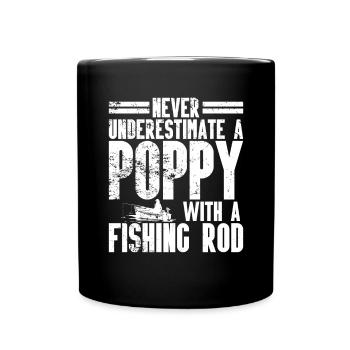 Pêche coquelicot Pêcheur pavillon américain Poppi - Mug uni - noir - Devant