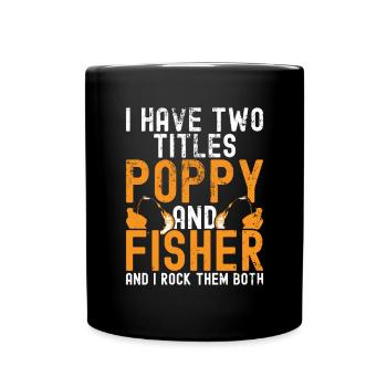 Pêche coquelicot Pêcheur pavillon américain Poppi - Mug uni - noir - Devant