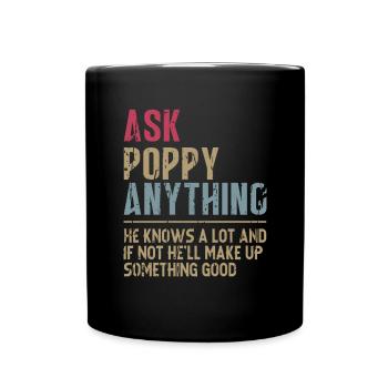 Pêche coquelicot Pêcheur pavillon américain Poppi - Mug uni - noir - Devant