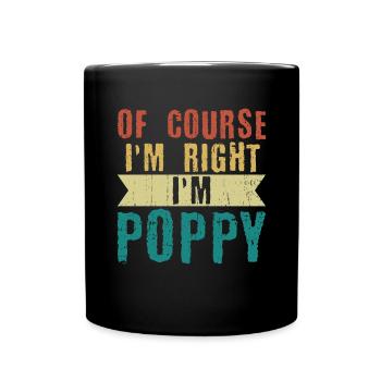 Pêche coquelicot Pêcheur pavillon américain Poppi - Mug uni - noir - Devant