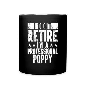 Pêche coquelicot Pêcheur pavillon américain Poppi - Mug uni - noir - Devant
