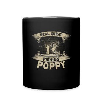 Pêche coquelicot Pêcheur pavillon américain Poppi - Mug uni - noir - Devant