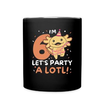 6ème anniversaire axolotl six ans axolotls sucrés - Mug uni - noir - Devant