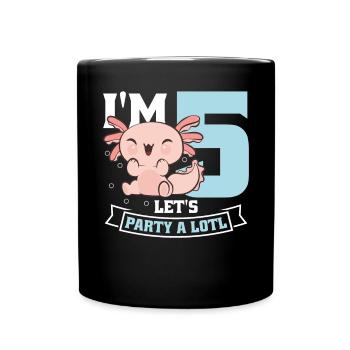 J’ai 5 ans Let’s Party A Lotl - Mug uni - noir - Devant