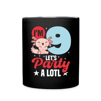 J’ai 9 ans, célébrons beaucoup - Mug uni - noir - Devant