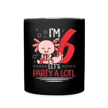 J’ai 6 ans, célébrons beaucoup - Mug uni - noir - Devant