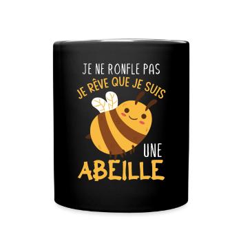 Diction Abeilles Enfant Drole - Mug uni - noir - Devant