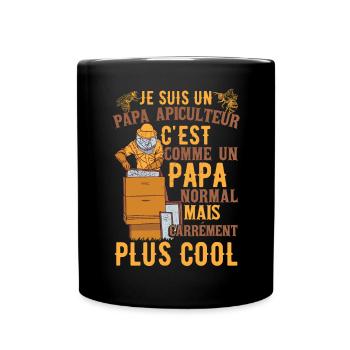 Papa Apiculteur Apiculture - Mug uni - noir - Devant