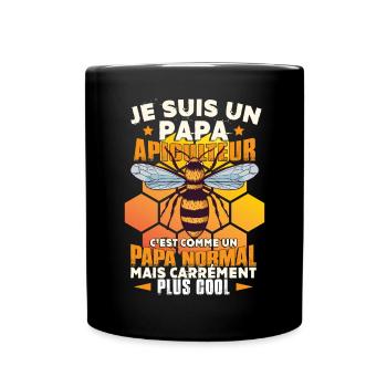 Papa Apiculteur Apiculture - Mug uni - noir - Devant