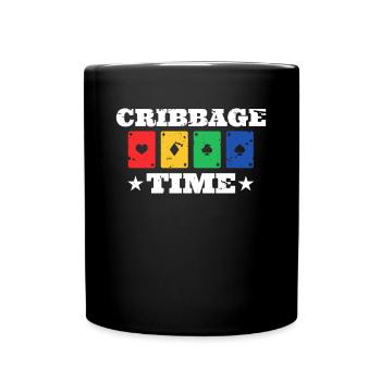 Cribbage Time Shirt Cadeau - Mug uni - noir - Devant
