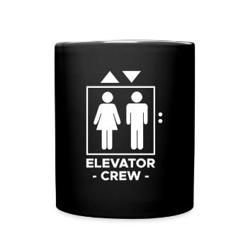 Elevator Crew Shirt Geschenk - Tasse einfarbig - Schwarz - Vorne