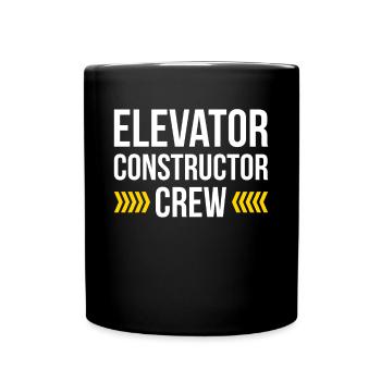 Cadeau de chemise d’équipe de construction d’ascenseur - Mug uni - noir - Devant