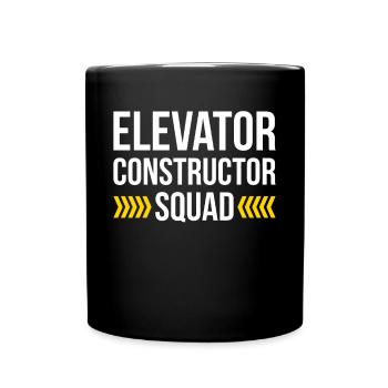 Elevator Construction Squad Shirt - Tasse einfarbig - Schwarz - Vorne