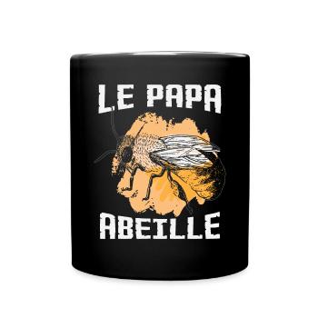 Le Papa Abeille - Mug uni - noir - Devant