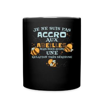 Apicultrice Femme Abeille - Mug uni - noir - Devant