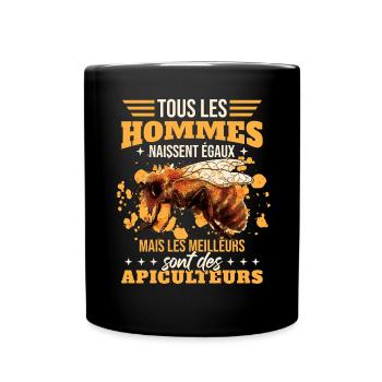 Homme Apicultrice Abeilles - Mug uni - noir - Devant