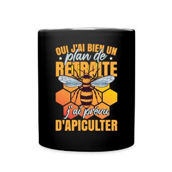 Retraite Apiculter - Mug uni - noir - Devant