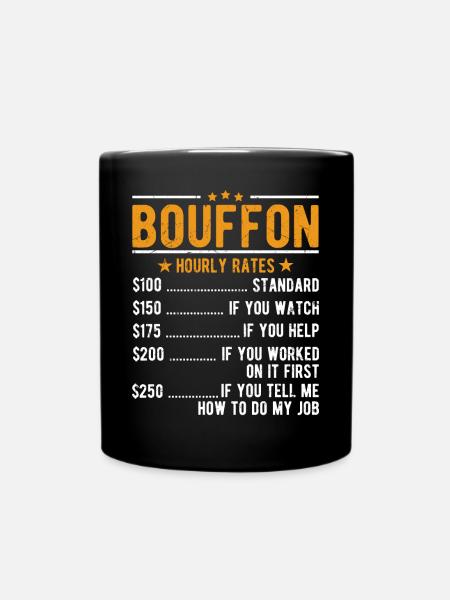 Bouffon Stundenlohn - Tasse einfarbig - Schwarz