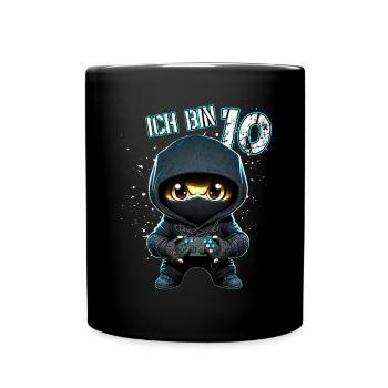 Kinder Geburtstag 10 Jahre - Videospiele und Gamer - Tasse einfarbig - Schwarz - Vorne