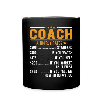 Trainer hourly wage - Full Colour Mug - black - Front