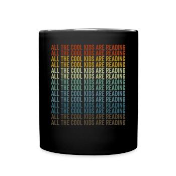 Alle coolen Kids lesen Buchleser - Tasse einfarbig - Schwarz - Vorne
