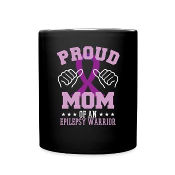 Mom Of An Epilepsy Warrior - Full Colour Mug - black - Front