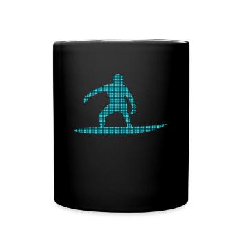 Surfen - Tasse einfarbig - Schwarz - Vorne