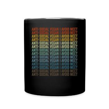 Végétaliens antisociaux J’évite de rencontrer Vega - Mug uni - noir - Devant