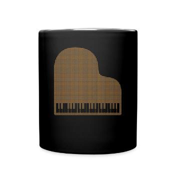 Klavier - Tasse einfarbig - Schwarz - Vorne