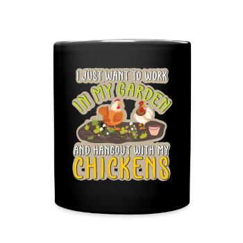 Garten Motiv Gärtner & Gärtnerin Spruch - Tasse einfarbig - Schwarz - Vorne