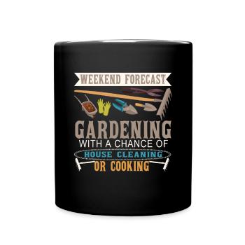 Garten Motiv Gärtner & Gärtnerin Spruch - Tasse einfarbig - Schwarz - Vorne