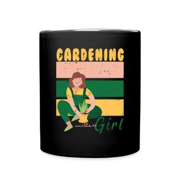 Garten Motiv Gärtner & Gärtnerin Spruch - Tasse einfarbig - Schwarz - Vorne