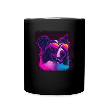 Hunde Spruch Border Collie Design - Tasse einfarbig - Schwarz - Vorne