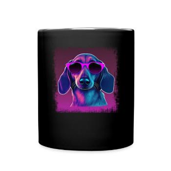 Hunde Spruch Dachshund Design für Hundeliebhaber - Tasse einfarbig - Schwarz - Vorne