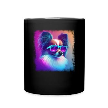 Dog Saying Papillon Design for Dog Lovers - Full Colour Mug - black - Front