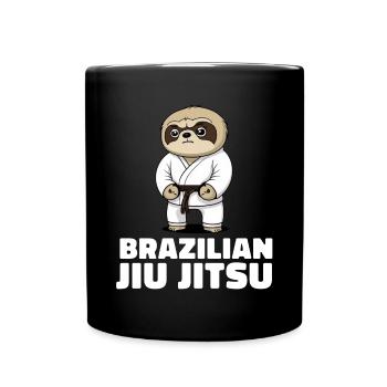 Faultier Brazilian Jiu Jitsu und Grappling - Tasse einfarbig - Schwarz - Vorne