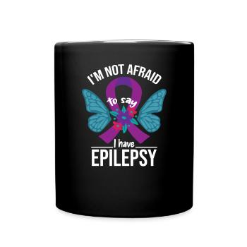 Ich habe Epilepsie - Tasse einfarbig - Schwarz - Vorne