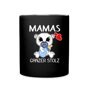 Baby Geburt Schwanger Babyspruch Sprüche - Tasse einfarbig - Schwarz - Vorne