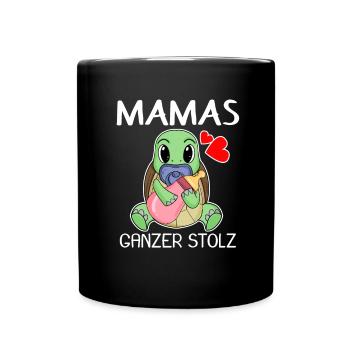 Baby Geburt Schwanger Babyspruch Sprüche - Tasse einfarbig - Schwarz - Vorne