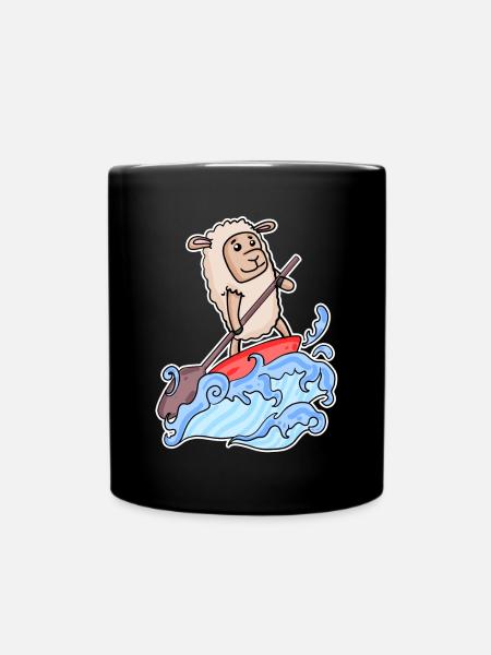 Stand Up Paddling Schaf - Tasse einfarbig - Schwarz