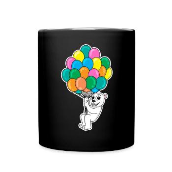 Bear Kids Motif Ballon Ballons - Mug uni - noir - Devant