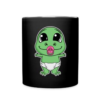 Dinosaur Green Baby - Full Colour Mug - black - Front