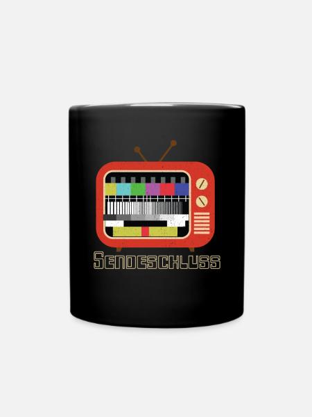 Testbild Retro 80er 90er Motto-Party - Tasse einfarbig - Schwarz