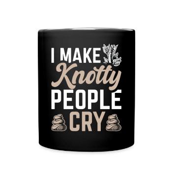 I Make Knotty People Cry Funny For Massage Therapi - Tasse einfarbig - Schwarz - Vorne