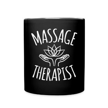 Massage Therapist Lotus Hand For Massage Therapist - Full Colour Mug - black - Front