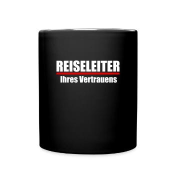 Reiseleiter Tourismus Tour-Guide Geschenk Reise - Tasse einfarbig - Schwarz - Vorne
