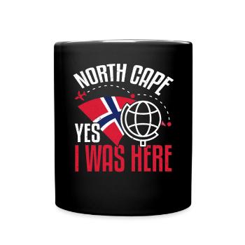 Nordkap/ North Cape team Rundreise design - Tasse einfarbig - Schwarz - Vorne