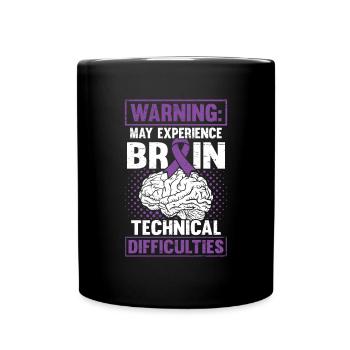 Cerveau Ruban Violet Technique Épileptique - Mug uni - noir - Devant